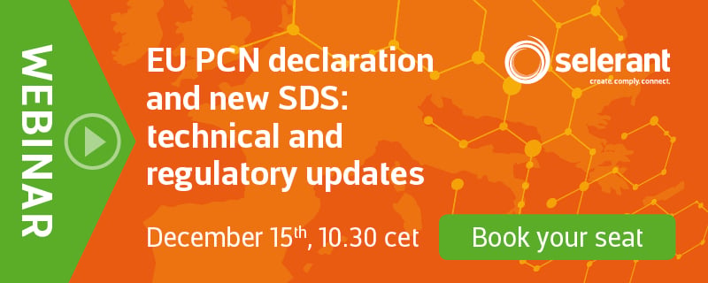 EHS Webinar - EU PCN declaration and new SDS: technical and regulatory updates - Book your seat